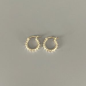 Mini twist and braid Hoop Earrings