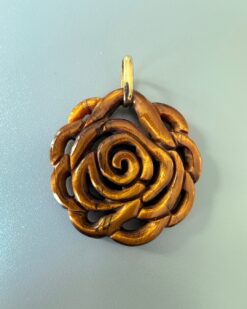Tiger Eye Flower Pendent