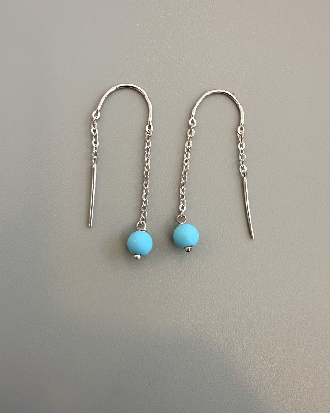 Blue ball Earrings