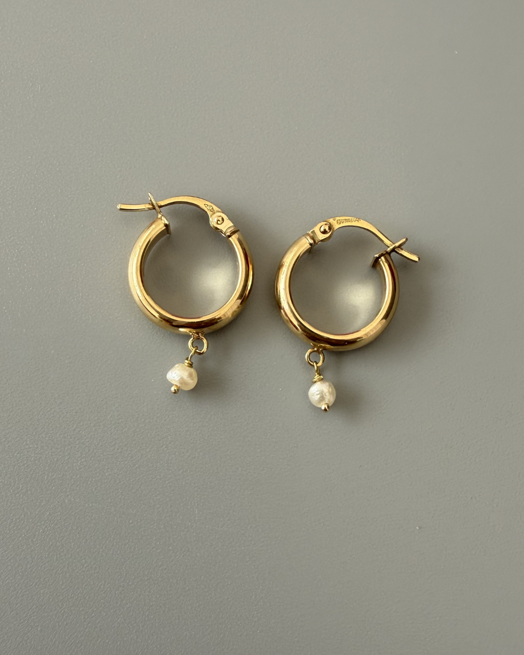 Bahraini Pearl Hoop Earrings
