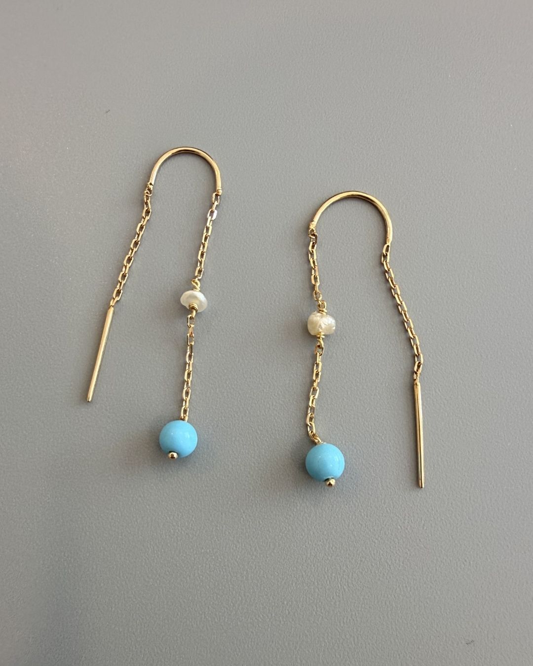 Blue Pearl Earrings (down)