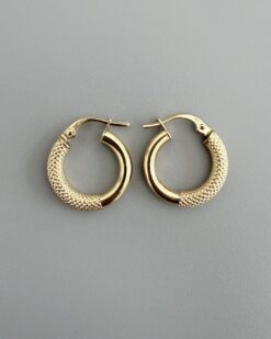 Mini Half Pattern Hoop Earrings