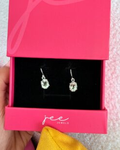 Green Amethyst Fortune Earring (Silver)