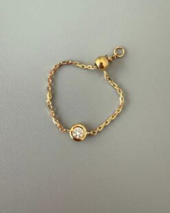 Natural Diamond Chain Ring