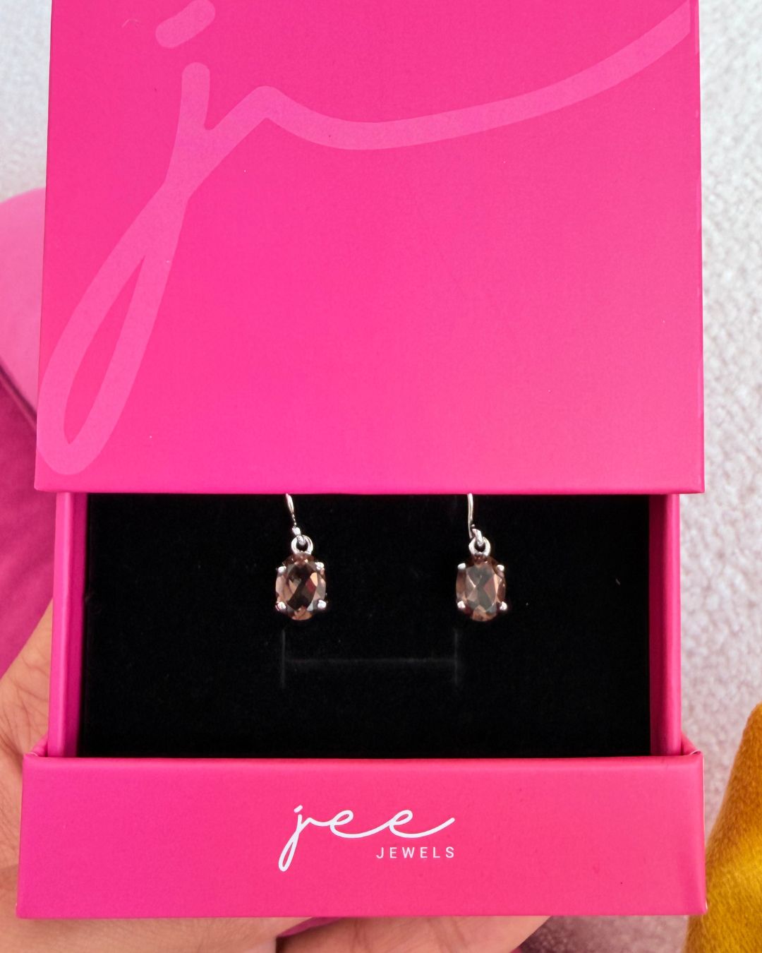 Garnet Smoky Earring (Silver)