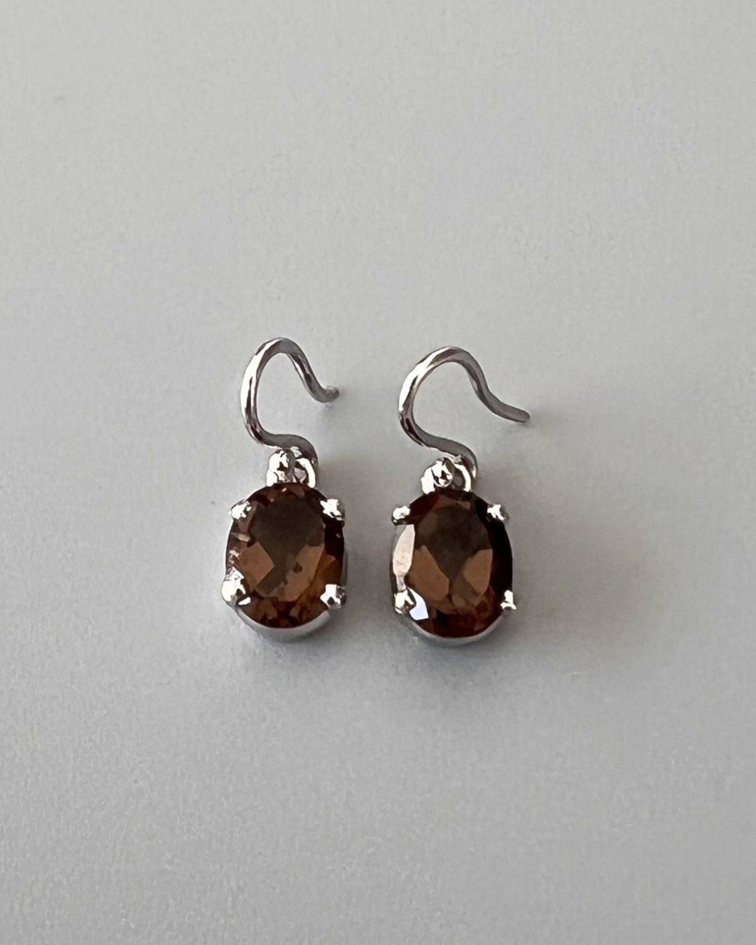 Smoky Silver Earring
