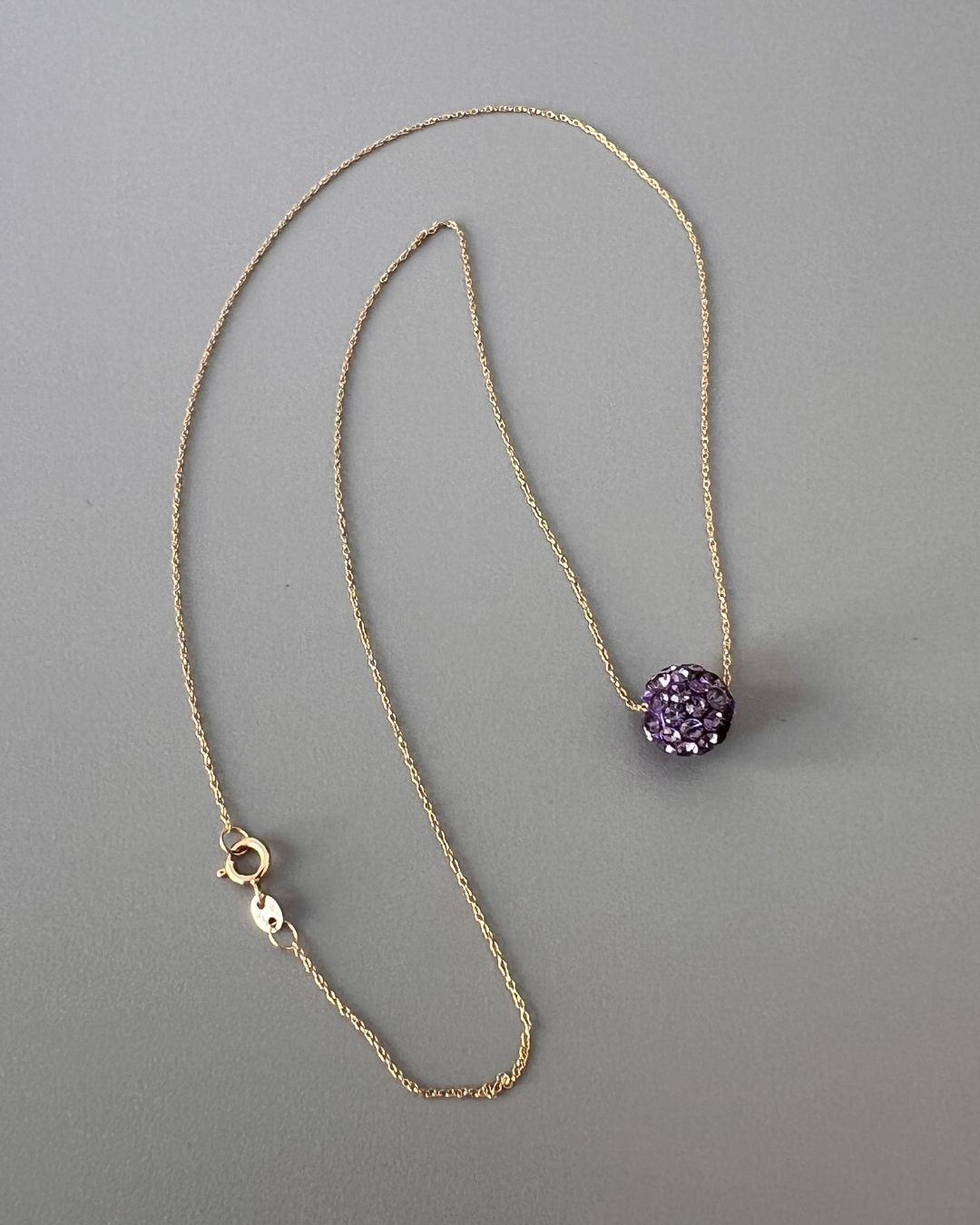 Purple Ball Necklace