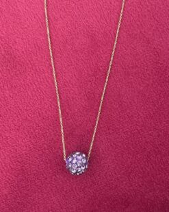 Purple Ball Necklace