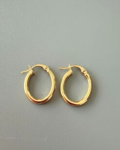 Mini Oval Hoop Earring