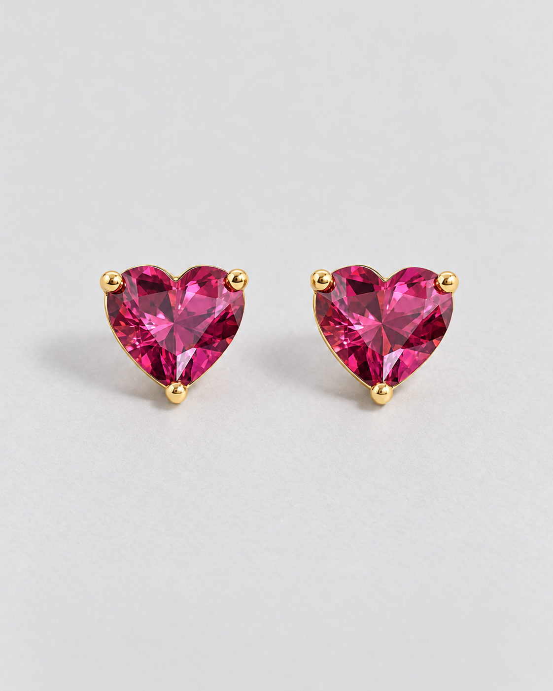 Purple Heart Earrings (Rhodolite)